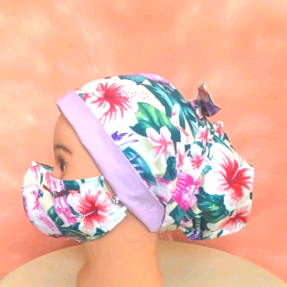 Reversible Scrub Cap and Mask - Picture 5 of 5